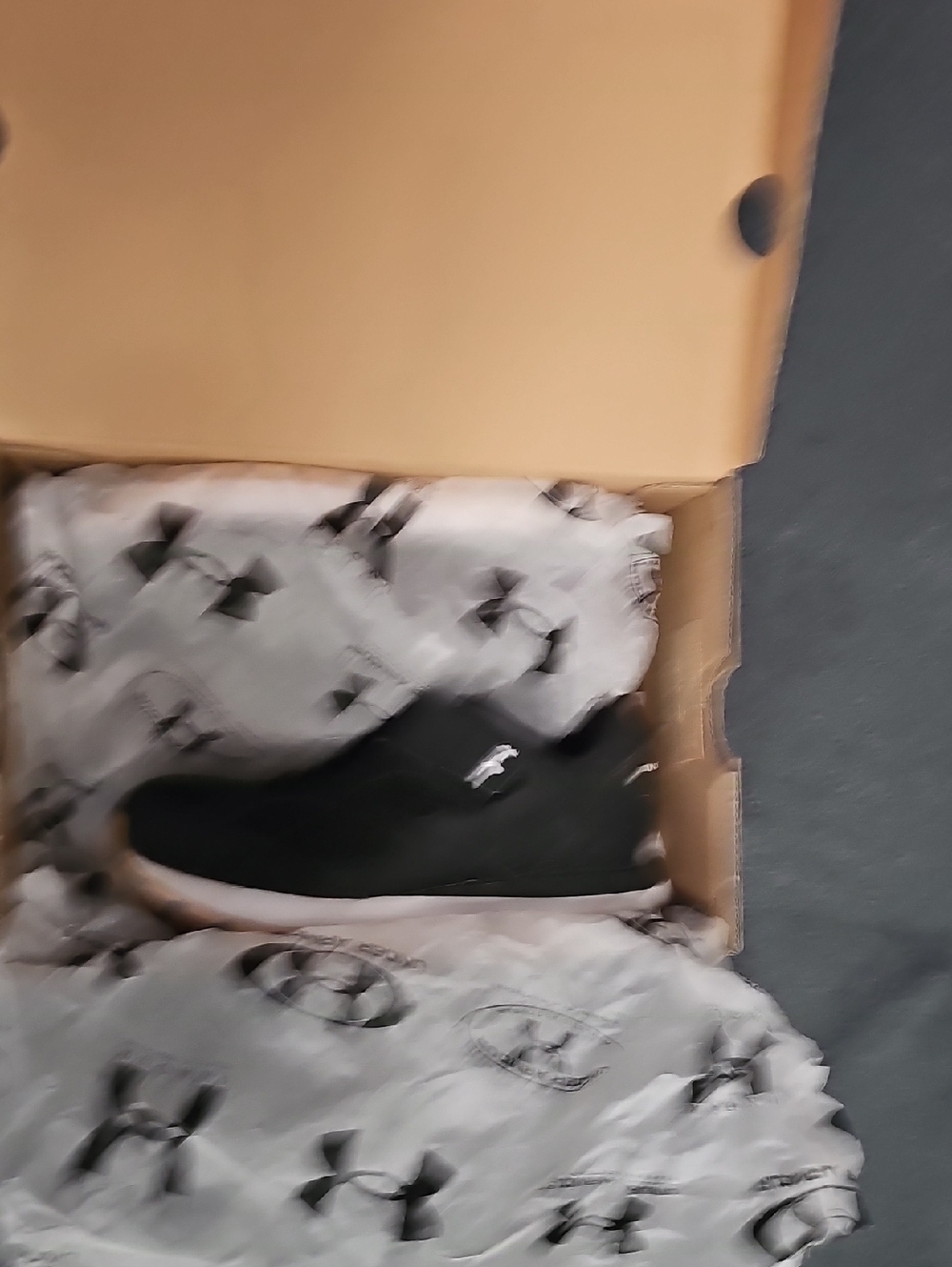 Under Armour Black Slip-On Athletic Shoe with White Sole